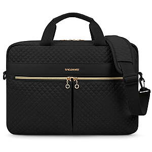 17.3" BAGSMART Laptop Briefcase Messenger Bag (Black) $15.99 + Free Shipping w/ Walmart+ or on $35+
