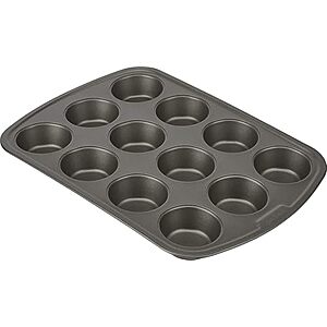 GoodCook Everyday 12-Cup Nonstick Steel Muffin Pan (Gray) $6.40 + Free Shipping w/ Prime or on $35+
