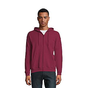 Hanes Essentials Men's EcoSmart Fleece Full Zip Hoodie, Cardinal Size S Only - $5.93