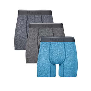 Underwear Boxer Briefs, 3-Pack, Comfort Flex Fit Boxer Briefs for Men, Stretch Mesh (2 options) - $7/75 $7.75