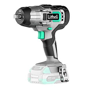 LiTHELi 20V Cordless Impact Wrench 1/2 inch, Max 320 ft-lbs  $33