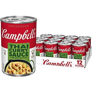 Campbell's Condensed Thai Curry Sauce, 10.5 Oz Can (12 Pack)~$20.37 After Coupon & S&S @ Amazon