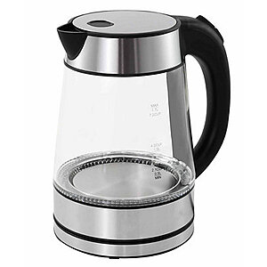 1.8-Quart Elite Cuisine Cordless Glass Electric Kettle $20.78 + Free Store Pickup at Macy's or Free Shipping on $39+