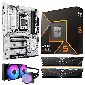[Bundle] Ryzen 5 9600X CPU + ASUS B850 MAX GAMING WIFI W MB + 16GB Team T-Force RAM + 240mm Cooler Master AIO $500 (w/ code) + Free S/H