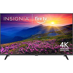 INSIGNIA 50" Class F50 Series LED 4K UHD Smart Fire TV, Voice Remote with Alexa, Stream Live TV Without Cable $179.99