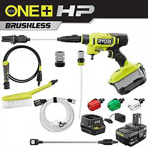 ONE+ HP 18-Volt Brushless EZClean 600 PSI 0.7 GPM Cordless Electric Power Cleaner w/ 4.0Ah Battery, Charger, Accessories $149