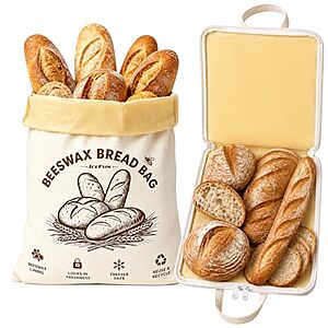 2-Pack IceFun Beeswax Bread Bag w/ U-Zipper & Dual Handles $11.99 ($5.99 each) + Free Shipping w/ Prime or on $35+