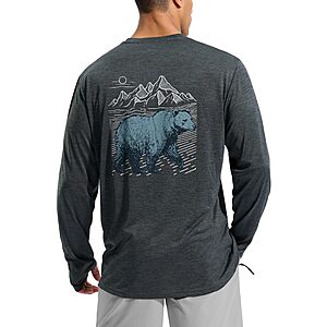 Pudolla Men's UPF 50+ Lightweight Long Sleeve Sun Shirt (S-3XL, Various) $11.99 + Free Shipping w/ Prime or on $35+