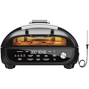 $90.02* | Candy Indoor Grill & Air Fryer with Ceramic Accessories, 500°F Max, 7-IN-1 Digital Display, 5.2 QT Electric Low Smoke with View Window, 1500W at Amazon