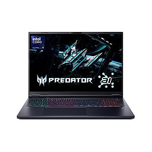 Acer Predator Helios Neo 18 AI Gaming Laptop | Intel Ultra 9 275HX | NVIDIA RTX 5070 Ti | 18" WQXGA 240Hz G-SYNC | 32GB DDR5 | 2TB Gen 4 SSD $2199.99