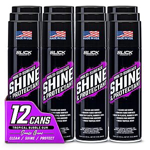 12-Pack (17.37-Oz Each) Slick Products Shine & Protectant High Gloss Coating Spray $83.91 ($6.99/Can) + Free Shipping