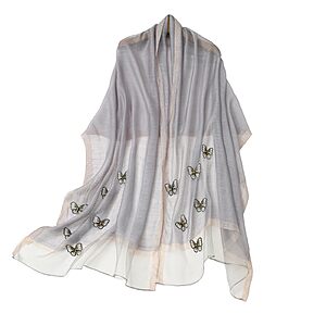 Isurrender Silk Embroidered Long Scarf Lightweight Wrap (Various) - $10.99
