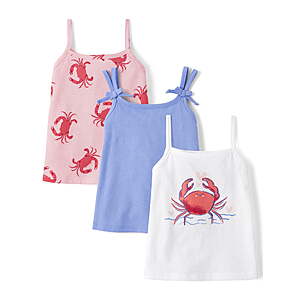 The Children's Place Toddler Girls Sleeveless Printed Tank Top, 3-Pack, Sizes 12M-5T - from $7.47
