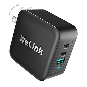 Prime Members: WeLink 100W GaN 3-Port USB-C Compact Foldable Charger $14.99 + Free Shipping