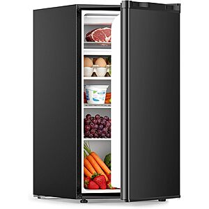COWSAR 3.2 Cu Ft Mini Fridge w/ Freezer (Black) $120.99 + Free Shipping