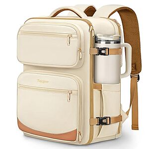 40L Taygeer Airline Approved Underseat Travel Backpack w/ Shoe Compartment (Beige) $19.99 + Free Shipping w/ Prime or on $35+
