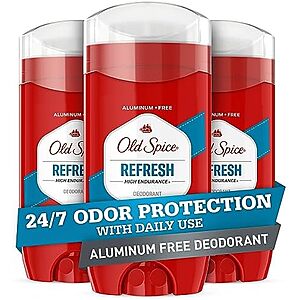 Select Accounts: 3-Pack 3.0-Ounce Old Spice High Endurance Aluminum Free Men's Deodorant (Refresh) $7.52 w/ Subscribe & Save