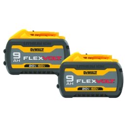 DEWALT FLEXVOLT 9.0 AH / 3.0 AH Batteries, 2-Pack, 20V / 60V MAX, DCB609-2 - $239.9