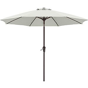 $30.95: ABCCANOPY 9FT Outdoor Patio Umbrella, 8 Ribs Table Umbrella w/Crank (Light Beige)