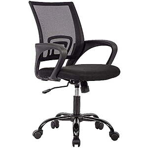 $42 FS Walmart by Factory Direct BestOffice Ergonomic Home Office Chair, Adjustable Lumbar Support and Height, with Arms, Black