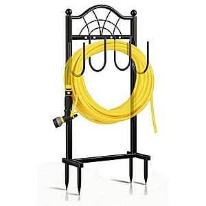 100' Shomextol Capacity Freestanding Metal Garden Hose Holder w/ 4-Spike Base (Black) $17.99 + Free Shipping w/ Prime or on $35+