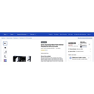 Geek Squad Certified Refurbished PlayStation 5 Pro Console $699.99
