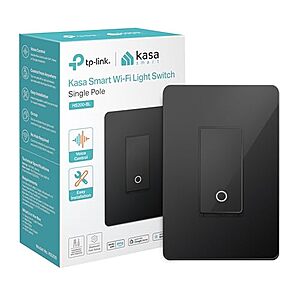 $11.99* | Kasa HS200 Smart Wi-Fi Single Pole Light Switch (Black) at Amazon