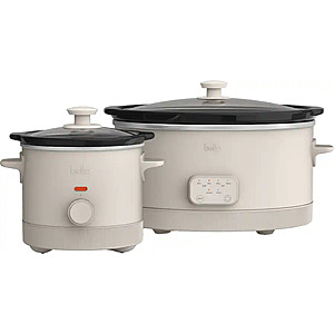 Bella 6-qt. & 2-qt. Programmable Slow Cooker Set (Oatmilk) $19.99 + Free Shipping