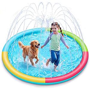 $9.99* | 60" Sloosh Non-Slip Outdoor Sprinkler Splash Fountain Pad at Amazon