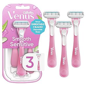 [SnS, AC] $3.64 | 3-Count Gillette Venus Sensitive Women's Disposable Razor at Amazon ($1.21 each)