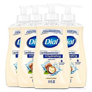 4-Pack 11-Oz Dial Antibacterial Liquid Hand Soap (Shea Butter) $8.71 w/ S&S + Free Shipping w/ Prime or on orders over $35