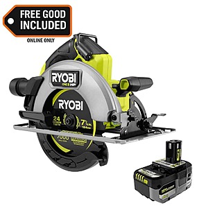 Ryobi ONE+ HP 18V Brushless Cordless 7-1/4 in. Circular Saw with ONE+ 18V 4.0 Ah HIGH PERFORMANCE Battery $139