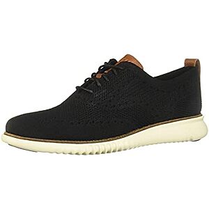 $54.97* | Cole Haan Men's 2.Zerogrand Lightweight Stitchlite Oxford Shoes (Black/Ivory) at Amazon