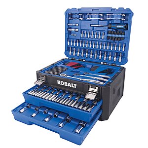 $99: Kobalt 302 -Piece Metric and standard (SAE) Mechanics Tool Set w/ Hard Case at Lowe's, Free Shipping