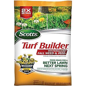 $56.19 | 34.3-Pound Scotts Turf Builder WinterGuard Fall Weed & Feed3, Weed Killer Plus Fall Fertilizer at Amazon