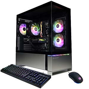 CyberPowerPC Gamer Master Gaming Desktop, AMD Ryzen 5 8400F, NVIDIA GeForce RTX 5060 8GB, 16GB DDR5, 1TB SSD, Black, GMA7300WST $1099