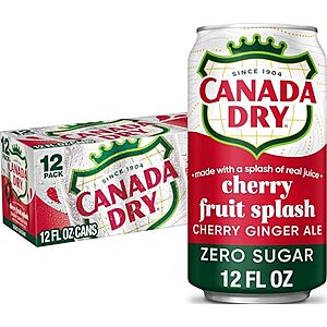 [SnS, AC] $14.74* | 3 × 12-Pk 12-Oz Canada Dry Cherry Ginger Ale Fruit Splash ($4.91 each) at Amazon (40.9￠ each)