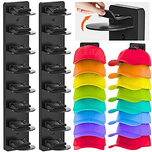 2 Pack Eiito Hat Organizer w/ Self-adhesive Strips and Screws (16 Hats, 2.3'' x 12.9'') $3.99 + Free S&H w/ Prime or $35+