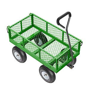 KFFKFF 680 lb Garden Cart with Wheels(33.86‘’ × 18.9’‘ × 20.28’‘) $71.15 + Free S&H at Walmart
