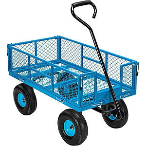 $84.99: SPECSTAR 880lb Mesh Steel Garden Cart 38" x 21" with Removable Sides and 10 inch Wheels(4 Colors) at Walmart.com