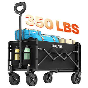 GOLABS Collapsible Folding Wagon Cart(100L Storage & 350LB) $35.99 + Free S&H at Walmart