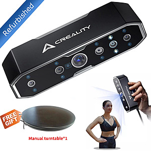 Creality Otter 3D Handheld Scanner + Manual Turntable (Refurb w/ 2-YR Warranty) $355 + free s/h