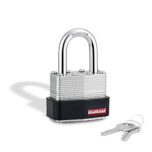 4-Count Kwikset Laminated Steel Padlocks w/ Hardened Steel Shackles (1-1/16", Silver) $16.77 ($4.19 each) + Free Shipping w/ Prime or on $35+