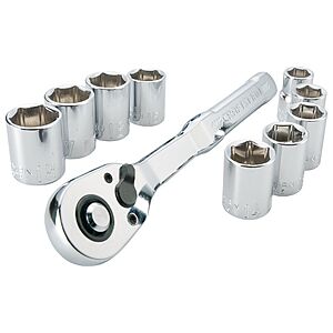 $13.49: CRAFTSMAN 3/8-in Drive Metric Mechanics Tool Set, 10pc at Acme Tools, Free S&H on $199