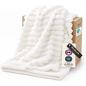 50" x 60" Bedsure GentleSoft Fleece Throw Blanket (Off White) $8.09 + Free Shipping w/ Prime or on $35+