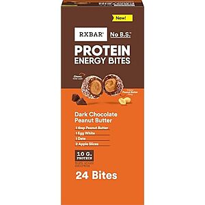 [SnS, AC] $36.21* | 3 × 24-Count 21.1-Oz Box RXBAR Protein Energy Bites (Dark Chocolate Peanut Butter) ($12.07 each) at Amazon