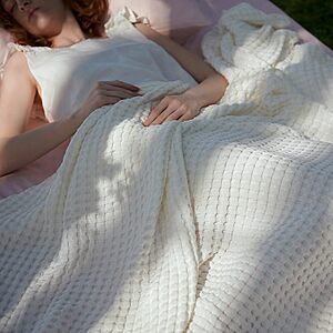 Bedsure Cooling Waffle Weave Blankets (Queen or King) $23.99 + Free Shipping