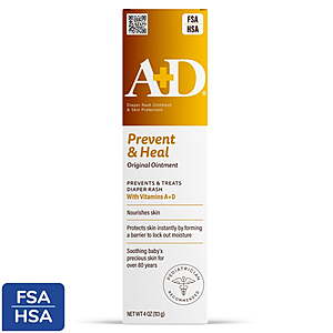 4-Oz A+D Original Diaper Rash Ointment w/ Vitamins A & D + $2.74 Walmart Cash $5.47 + Free Shipping w/ Walmart+ or on $35+