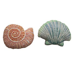 2-Pack Creative Co-Op Fabric Beaded Shell-Shaped Pillow Set $32.08 + Free Shipping w/ Prime or on $35+