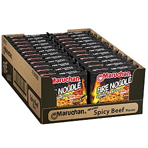 Maruchan Ramen Noodle Soup, FIRE Spicy Beef Flavor – Japanese-Style Instant Noodles, Quick & Easy Meal – 3 Oz. (22 Pack)~$9.44 After Coupon & S&S @ Amazon